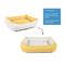 Show in main carousel: Sherry Kline Pet Collection Cuddler Sunbrella Indoor/Outdoor Dog Bed, Natural / Daffodil, 42 x 54 x 5-in slide 5 of 5