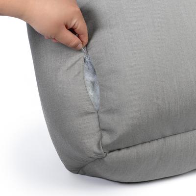 Show full view: Sherry Kline Pet Collection Cuddler Sunbrella Indoor/Outdoor Dog Bed, Light Grey / Dark Grey, 20 x 26 x 3-in slide 4 of 4