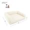 Show in main carousel: Sherry Kline Pet Collection Sherpa Couch Dog Bed, Natural, 20 x 26 x 6-in slide 4 of 5