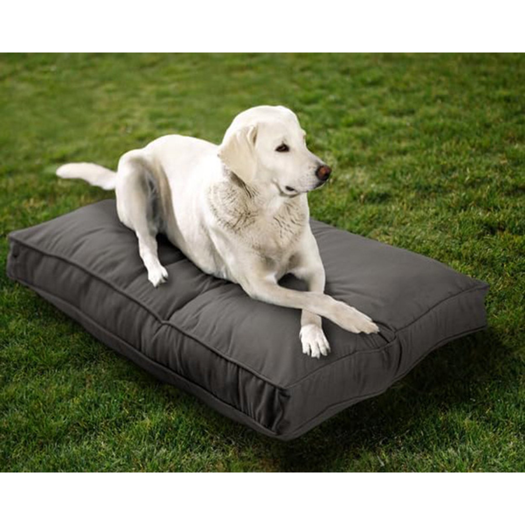 Sherry Kline Pet Collection Mattress Sunbrella Indoor/Outdoor Dog Bed, Charcoal Grey, 20 x 26 x 3-in