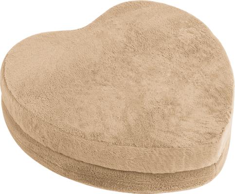 Show full view: Sherry Kline Pet Collection Heart Dog Bed, Taupe, 45 x 45 x 5-in slide 3 of 3