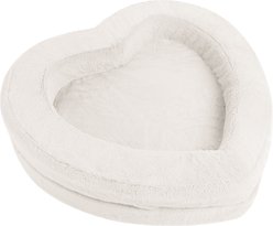 Sherry Kline Pet Collection Heart Dog Bed, Ivory, 27 x 27 x 4-in