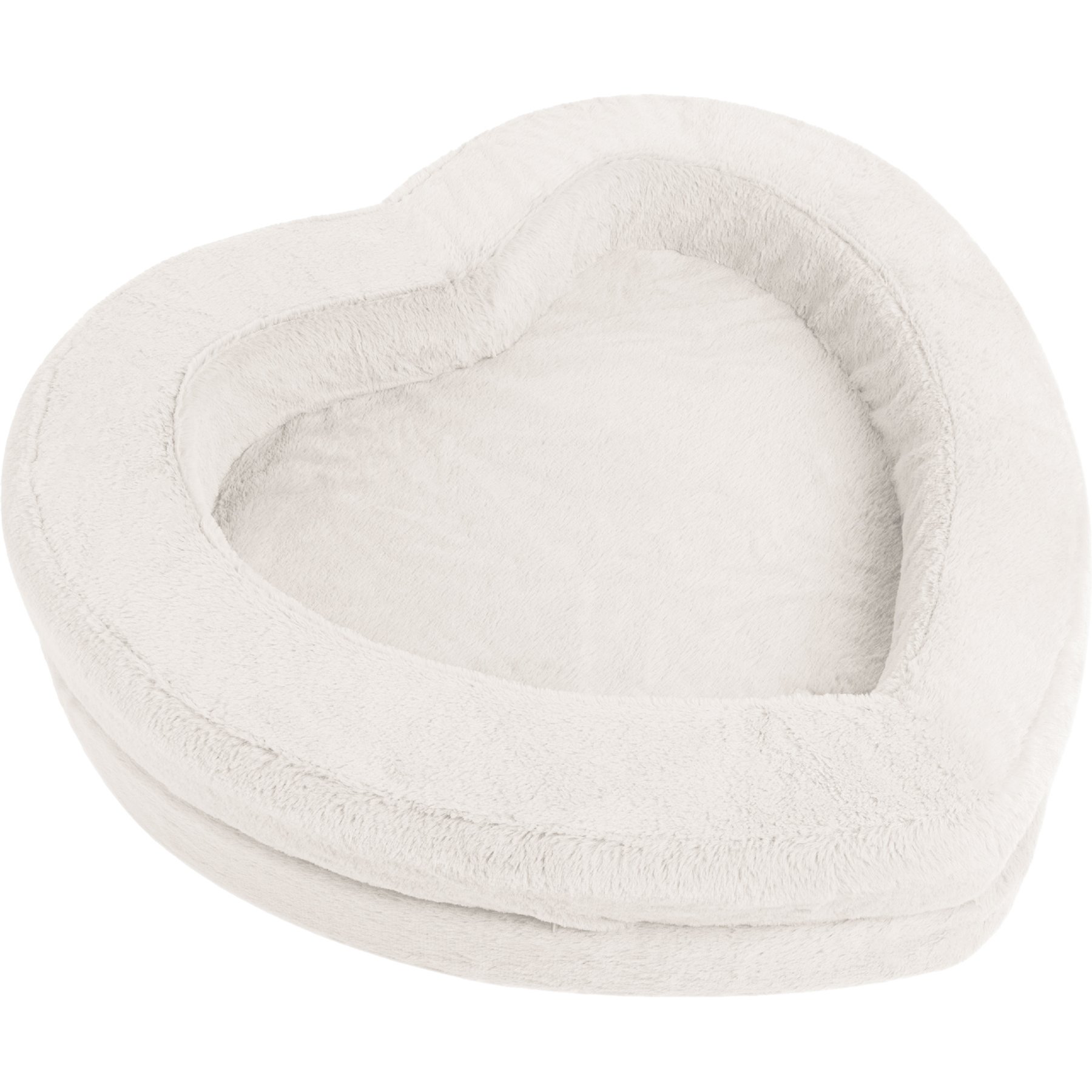 Sherry Kline Pet Collection Heart Dog Bed, Ivory, 27 x 27 x 4-in