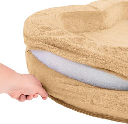 Show full view: Sherry Kline Pet Collection Heart Dog Bed, Taupe, 36 x 36 x 5-in slide 2 of 4