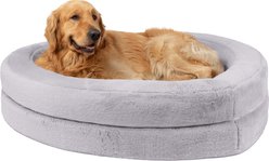 Sherry Kline Pet Collection Heart Dog Bed, Grey, 36 x 36 x 5-in