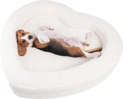Sherry Kline Pet Collection Heart Dog Bed, Ivory, 27 x 27 x 4-in slide 2 of 3