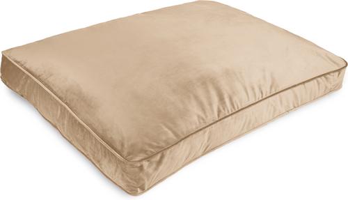 Show full view: Sherry Kline Pet Collection Velvet Reversible & Cord Dog Bed, Tan, 30 x 42 x 4-in slide 3 of 4