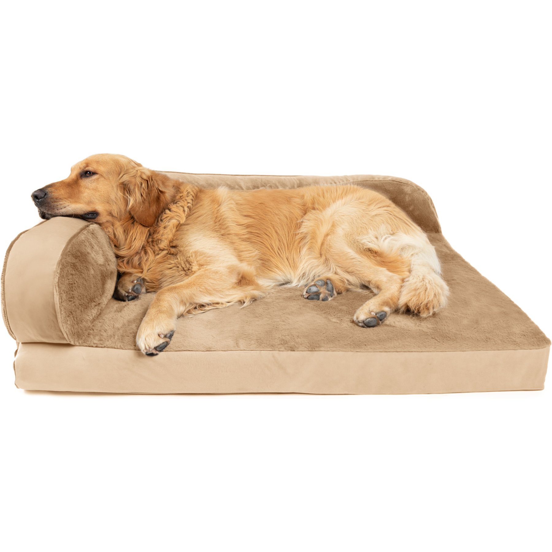 Sherry Kline Pet Collection Chaise Lounge Dog Bed, Gold, 26 x 36 x 8-in