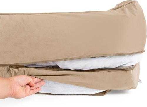 Show full view: Sherry Kline Pet Collection Chaise Lounge Dog Bed, Taupe, 20 x 26 x 6-in slide 3 of 4