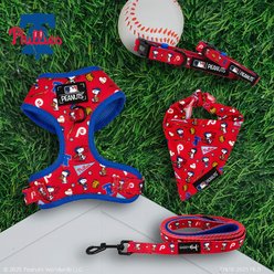Sassy Woof MLB x Peanuts Philadelphia Phillies Dog Collar, Small: 13-in neck, 1.2-in wide slide 2 of 5