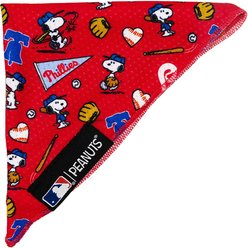 Sassy Woof MLB x Peanuts Dog Bandana, Philadelphia Phillies, Large: 21.5-in neck slide 2 of 5