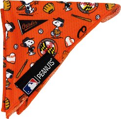 Sassy Woof MLB x Peanuts Dog Bandana, Baltimore Orioles, Medium: 17-in neck slide 2 of 6
