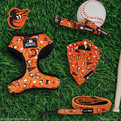 Show full view: Sassy Woof MLB x Peanuts Dog Bandana, Baltimore Orioles, Medium: 17-in neck slide 5 of 7