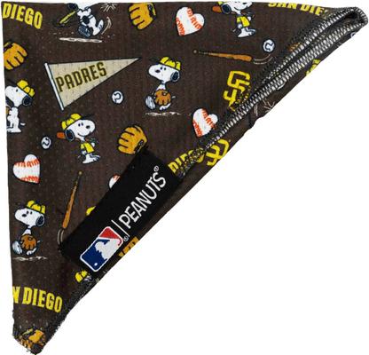 Show full view: Sassy Woof MLB x Peanuts Dog Bandana, San Diego Padres, Medium: 17-in neck slide 2 of 7