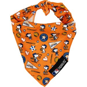 Sassy Woof MLB x Peanuts Dog Bandana, Houston Astros, Large: 21.5-in neck
