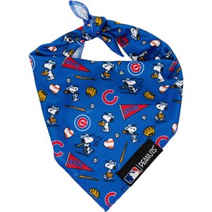 Sassy Woof MLB x Peanuts Dog Bandana, Chicago Cubs, Medium: 17-in neck