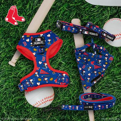 Show full view: Sassy Woof MLB x Peanuts Boston Red Sox Adjustable Dog Harness, X-Large: 24 to 35-in chest slide 5 of 5