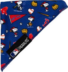 Sassy Woof MLB x Peanuts Dog Bandana, Boston Red Sox, Large: 21.5-in neck slide 2 of 5