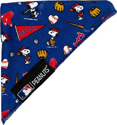 Show full view: Sassy Woof MLB x Peanuts Dog Bandana, Boston Red Sox, Large: 21.5-in neck slide 2 of 6