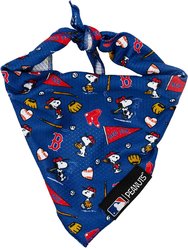 Sassy Woof MLB x Peanuts Dog Bandana, Boston Red Sox, Small: 13-in neck