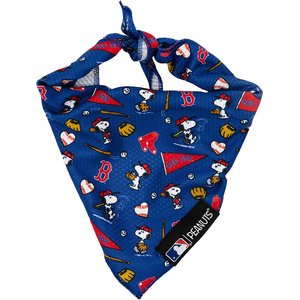 Sassy Woof MLB x Peanuts Dog Bandana, Boston Red Sox, Large: 21.5-in neck