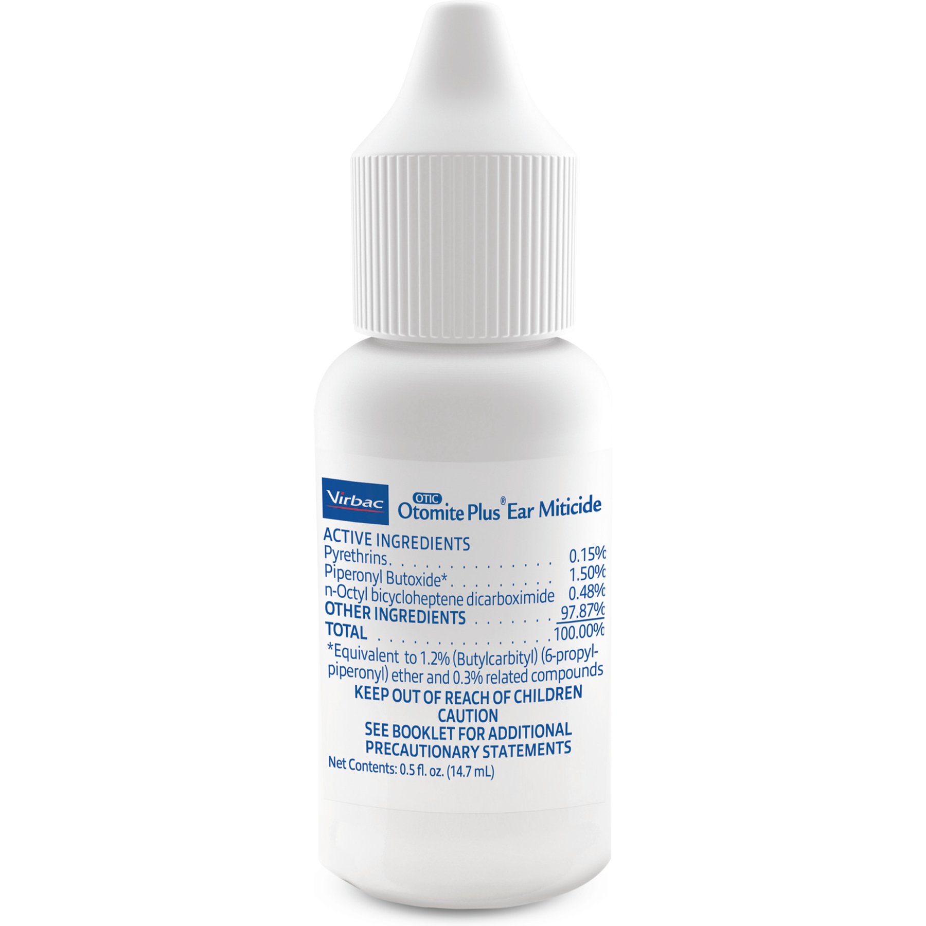 Virbac Otomite Plus Ear Miticide for Dogs, 0.5-fl oz bottle