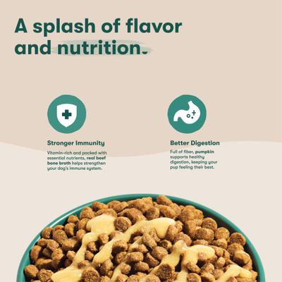 Show full view: Jinx Kibble Sauce Beef Bone Broth Wet Dog Food Topper, 24-fl oz bundle slide 4 of 11