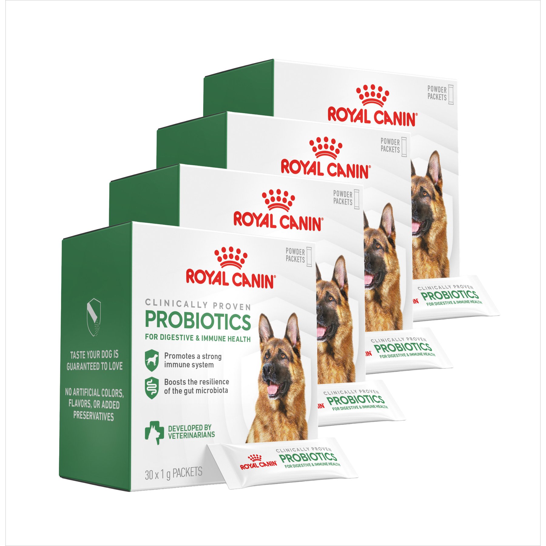 Royal Canin Probiotics Digestive & Immune Health Powder Supplement for Dogs, 120 count bundle