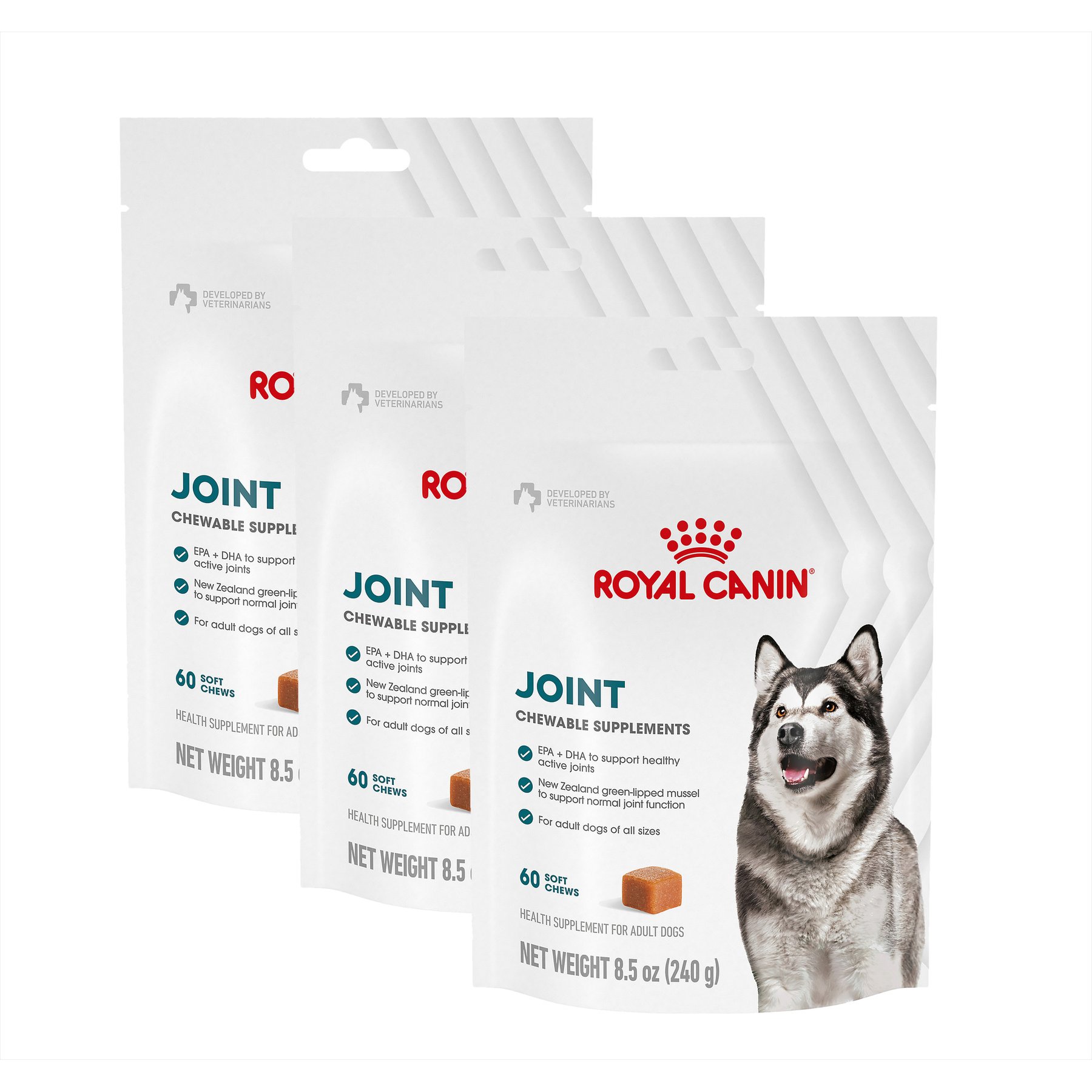 Royal Canin Joint Support Soft Chews Supplement for Adult Dogs, 180 count bundle