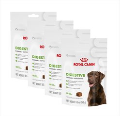 Royal Canin Digestive Support Soft Chews Supplement for Adult Dogs, 60 count, bundle of 4