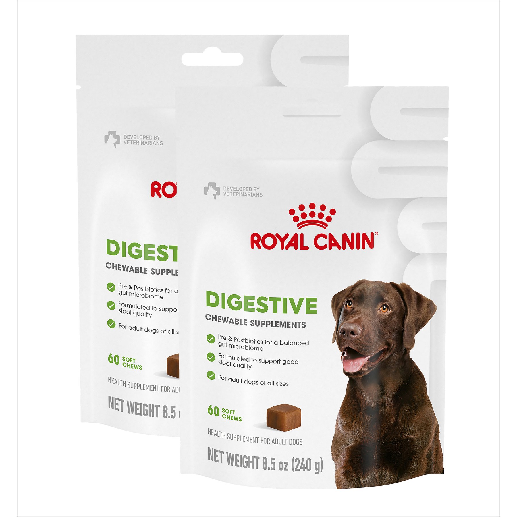 Royal Canin Digestive Support Soft Chews Supplement for Adult Dogs, 120 count bundle
