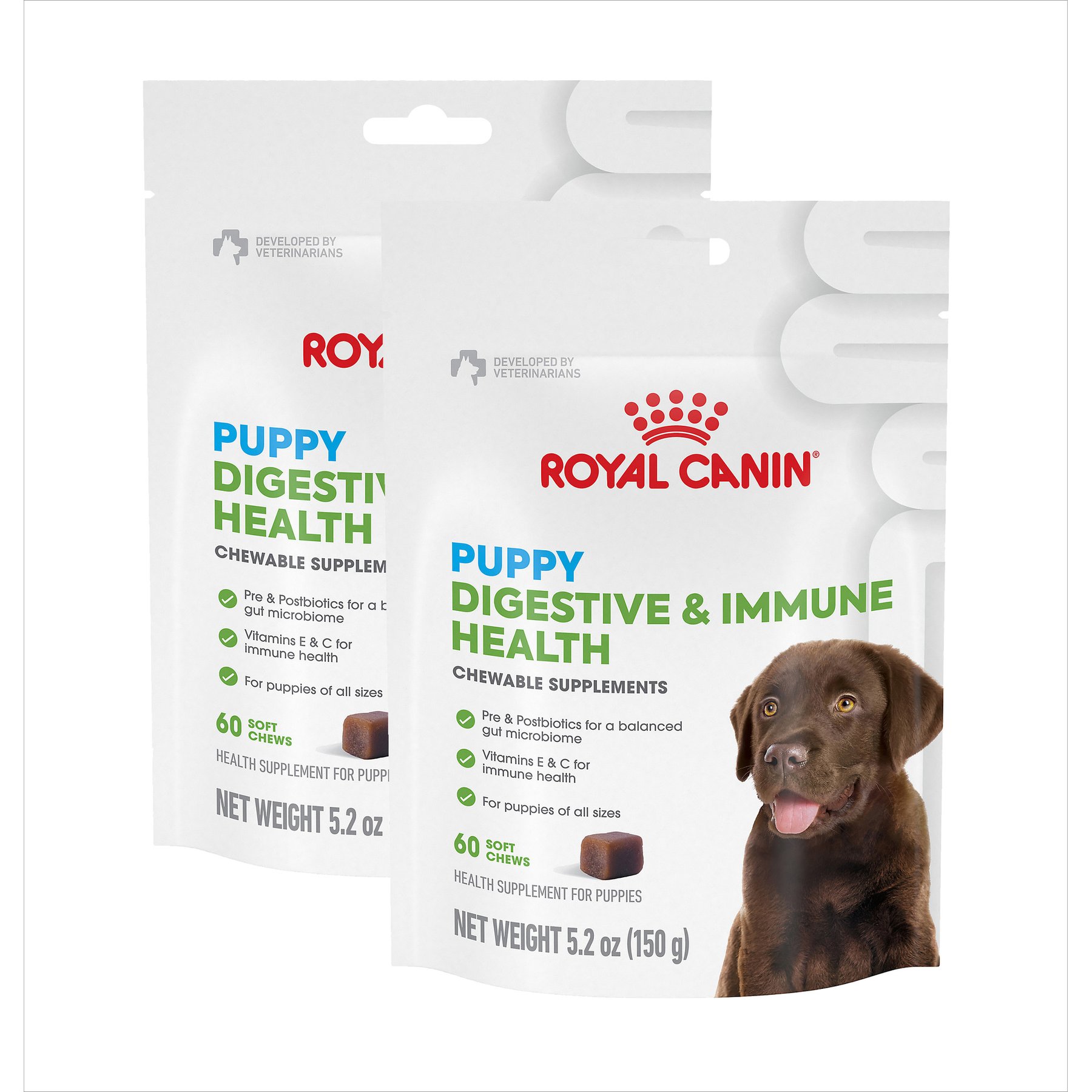 Royal Canin Immunity & Digestive Soft Chew Puppy Supplement, 120 count bundle