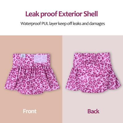 Show full view: CuteBone Reusable Female Dog Diapers with Skirts, 3 count, X-Small: 10-in waist, Leopard slide 7 of 10