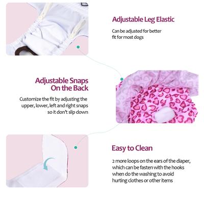 Show full view: CuteBone Reusable Female Dog Diapers with Skirts, 3 count, X-Small: 10-in waist, Leopard slide 3 of 10