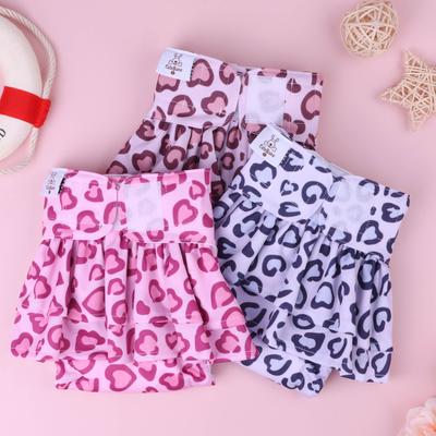 Show full view: CuteBone Reusable Female Dog Diapers with Skirts, 3 count, X-Small: 10-in waist, Leopard slide 8 of 10