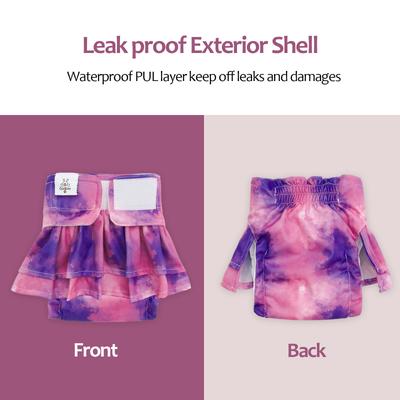 Show full view: CuteBone Reusable Female Dog Diapers with Skirts, 3 count, Large: 20 to 27-in waist, Tie-Dye slide 7 of 9