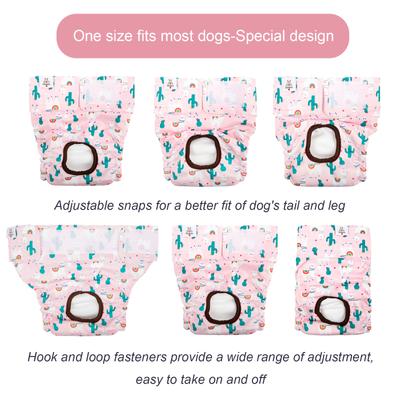 Show full view: CuteBone Reusable Female Dog Diapers, 3 count, Medium: 16 to 21-in waist, Unicorn & Pig & Sheep slide 2 of 11