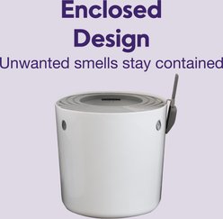 Litter Genie Products Round Top Entry Cat Litter Box, White/Gray, 20.75-in slide 2 of 7