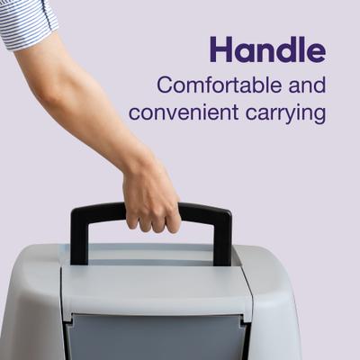 Show full view: Litter Genie Products Portable Enclosed Cat Litter Box, Gray/Black, 21-in slide 4 of 6