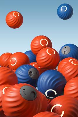 Show full view: EYS PetGravity Auto-Interactive Bounce & Dog Treat Dispenser Ball Toy, Orange slide 8 of 9