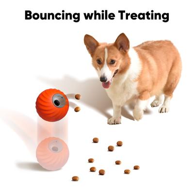 Show full view: EYS PetGravity Auto-Interactive Bounce & Dog Treat Dispenser Ball Toy, Orange slide 3 of 9
