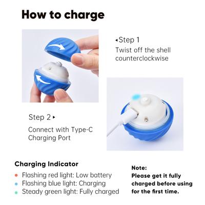 Show full view: EYS PetGravity Auto-Interactive Bounce & Dog Treat Dispenser Ball Toy, Blue slide 8 of 10