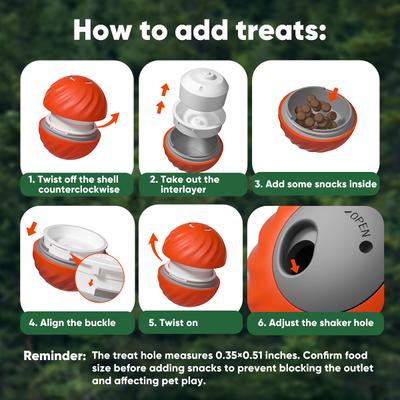 Show full view: EYS PetGravity Auto-Interactive Bounce & Dog Treat Dispenser Ball Toy, Blue slide 4 of 10