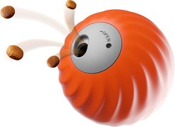 EYS PetGravity Auto-Interactive Bounce & Dog Treat Dispenser Ball Toy, Orange