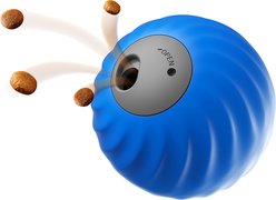 EYS PetGravity Auto-Interactive Bounce & Dog Treat Dispenser Ball Toy, Blue