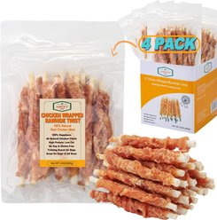 Amzey Adult Grain-Free Chicken Wrapped Rawhides Dry Dog Food, 24-oz bag
