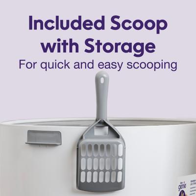 Show full view: Litter Genie Products Round Top Entry Cat Litter Box, White/Gray, 20.75-in slide 7 of 8