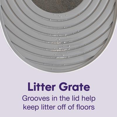 Show full view: Litter Genie Products Round Top Entry Cat Litter Box, White/Gray, 20.75-in slide 6 of 8