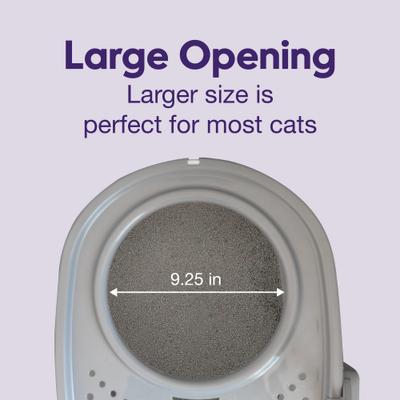 Show full view: Litter Genie Products Top Entry Enclosed Cat Litter Box, White/Gray, 20.5-in slide 5 of 7