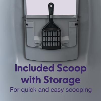 Show full view: Litter Genie Products Corner Enclosed Cat Litter Box, Gray/Black, 21-in slide 6 of 8